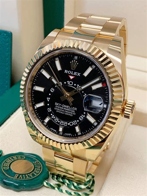 gold rolex sky dweller replica|Rolex Sky-Dweller for sale.